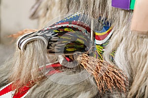 Closeup of Slovene national masks `kurent`