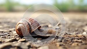 Closeup slow macro helix background shell animal wildlife snail nature brown mollusk