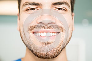 Closeup Of Smiling Mid Adult Man