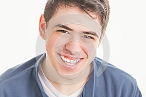 Closeup of smiling teenager