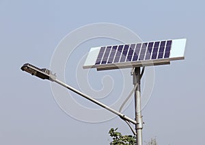 Closeup of Solar Street Light/lamp