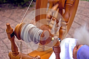 Closeup of Spinning Wheel