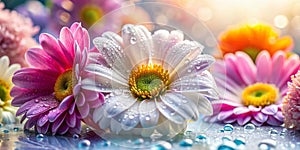 Closeup Spring Flowers on White Stunning Macro Photography for SpringThemed Designs Invitations and More photo