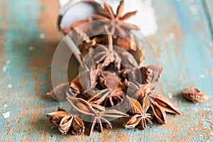 Closeup of star anis