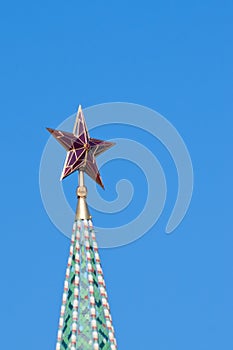 Star on the Moscow Kremlin tower photo