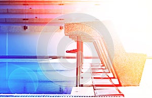 Closeup starting platforms