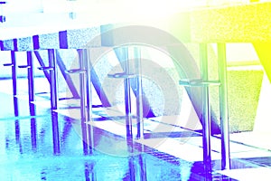 Closeup starting platforms