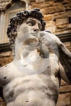 David by Michelangelo - Piazza della Signoria Florence Italy