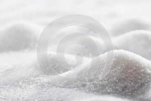 Closeup sugar, piled up the shape of the hillsmacro background image
