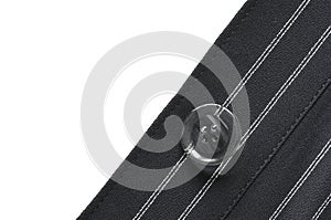 Closeup of suit button