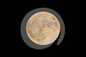 Closeup of the super fullmoon