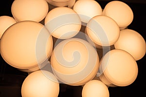 Closeup surface group of circle light bulb