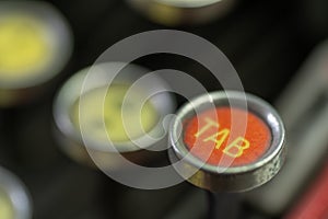 Antique Typewriter Tab Key