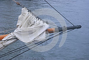 A tall ship sailing vessel bow