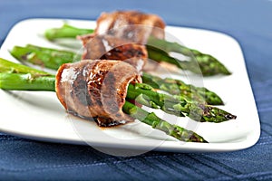 Closeup Teriyaki Asparagus Beef Roll