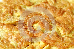 Closeup texture of delectable Thai Style Omelette