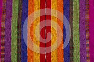 Closeup texture and pattern of colorful Maya textile