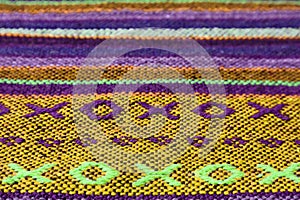 Closeup of Texture and Pattern of Thai Northern Region`s Textile for Background