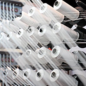 Closeup of thread for the Textile industry photo