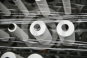 Closeup of thread for the Textile industry,Weaving and warping