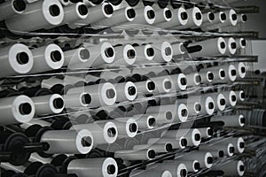 Closeup of thread for the Textile industry,Weaving and warping