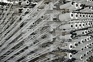 Closeup of thread for the Textile industry,Weaving and warping