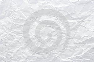 Closeup to white crumpled paper texture background,abstract