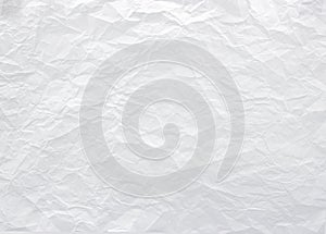 Closeup to white crumpled paper texture background,image