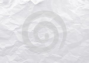 Closeup to white crumpled paper texture background,image