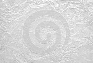 Closeup to white crumpled paper texture background,image