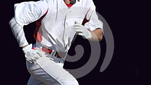 Baseball Baserunner Isolated on Black