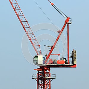 Closeup of the tower crane