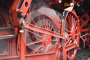 Closeup of train wheels -3
