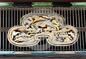 Closeup of transom window, Ninomaru-goten Palace, Nijo Castle, K