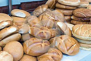 Closeup of Tunisian Traditional Bread in Tunis