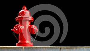 Closeup of a Typical American Red Fire Hydrant - Generative Ai