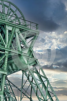 Closeup Of A Typical German Conveyor Tower Of The Old Mine - 