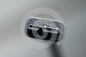 Closeup of a USB3 micro-B connector..