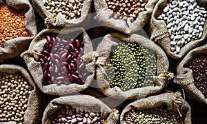 Closeup of Various of legumes