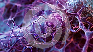 A closeup of the vasa recta a network of capillaries surrounding the loop of Henle and aiding in salt concentration photo