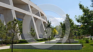 Closeup view of ATF headquarters, Washington DC