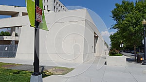 Closeup view of ATF headquarters, Washington DC