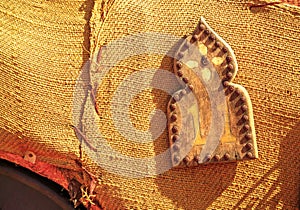 Bedouin Berber nomad tent detail in the desert Morocco