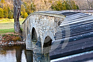 Closeup View of Burnside Bridge at Antietam