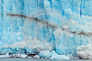 Closeup view of a Holgate glacier in Kenai fjords National Park, Seward, Alaska, United States, North America
