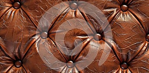 A closeup view of Liver artistry on a piece of brown leather