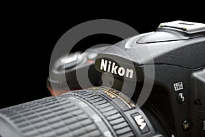 Closeup view of Nicon photocamera