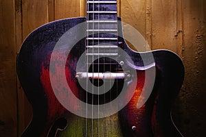 Old Colorful Electro Aoustic Guitar photo