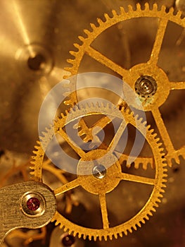Closeup view of the old mechanism.