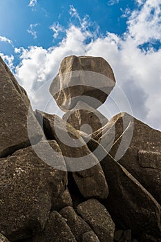 Closeup view of Omu di Cagna Uomo di Cagna on the island of Corsica photo